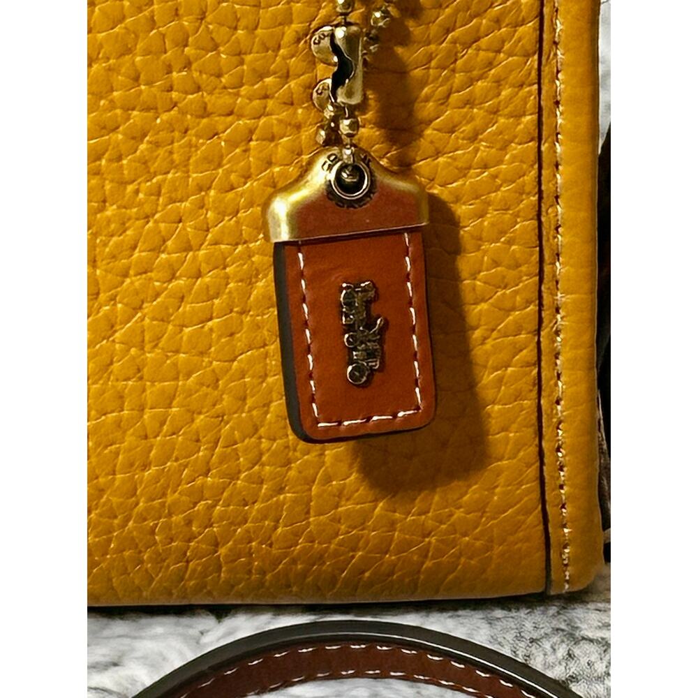 Coach Rogue 12 Mini C1808 Buttercup Yellow Leather Crossbody Bag 1941 - Picture 2 of 11